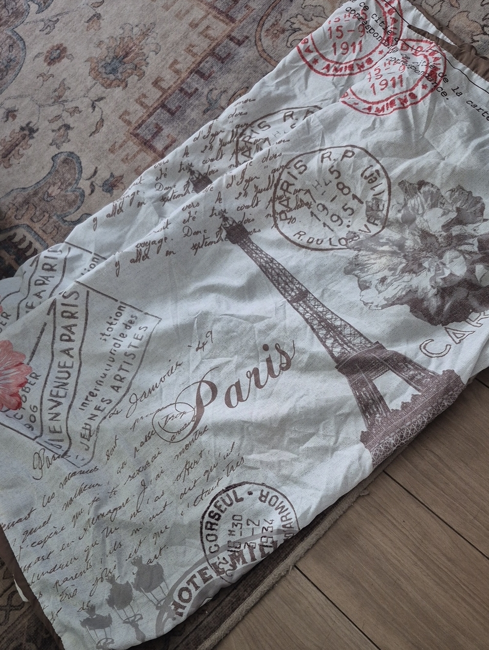 Two Paris Eiffel Tower King Pillow Case Covers